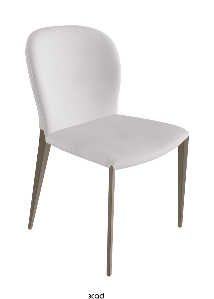 Nancy ML Dining Chair_Titanium Embossed_Micro Nubuk_White