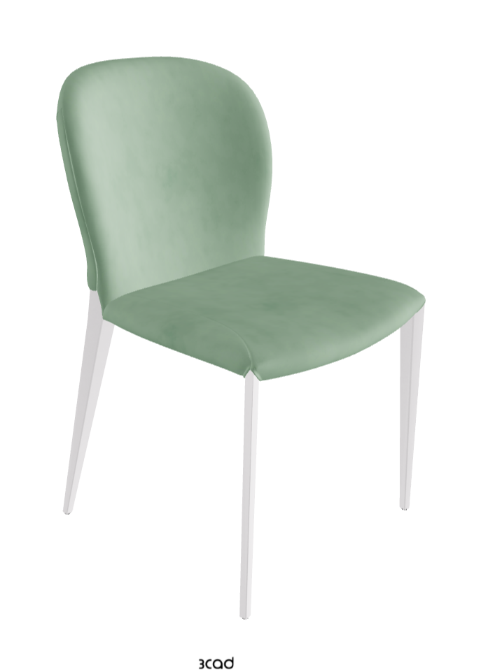 Nancy ML Dining Chair_Pearl Embossed_Micro Nubuk_Mint