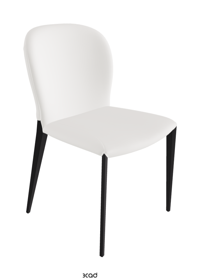 Nancy ML Dining Chair_Black Embossed_Soft Leather_Palladio