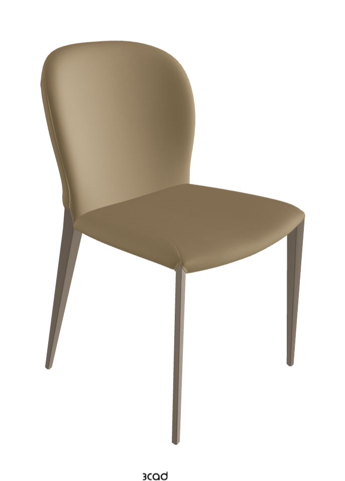 Nancy ML Dining Chair_Titanium Embossed_Soft Leather_Safari