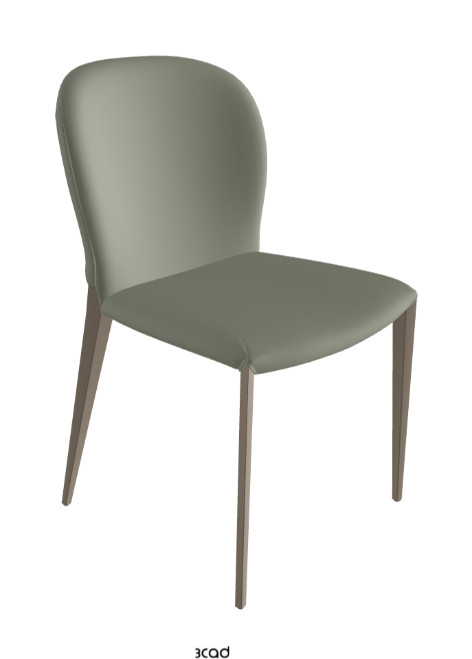 Nancy ML Dining Chair_Titanium Embossed_Soft Leather_Cenere