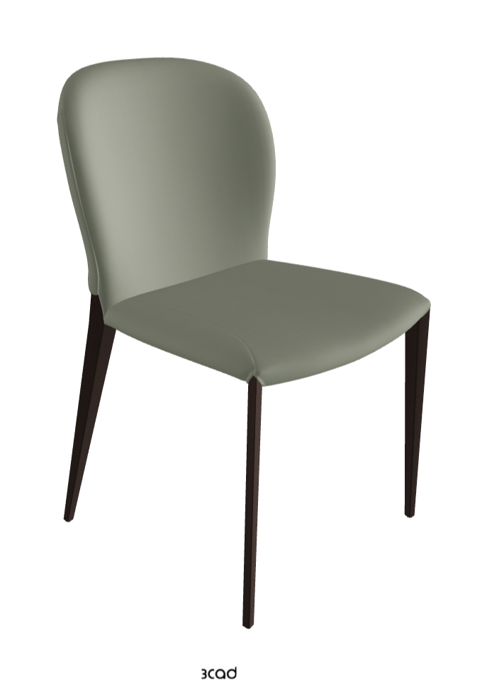 Nancy ML Dining Chair_Bronze Embossed_Soft Leather_Cenere