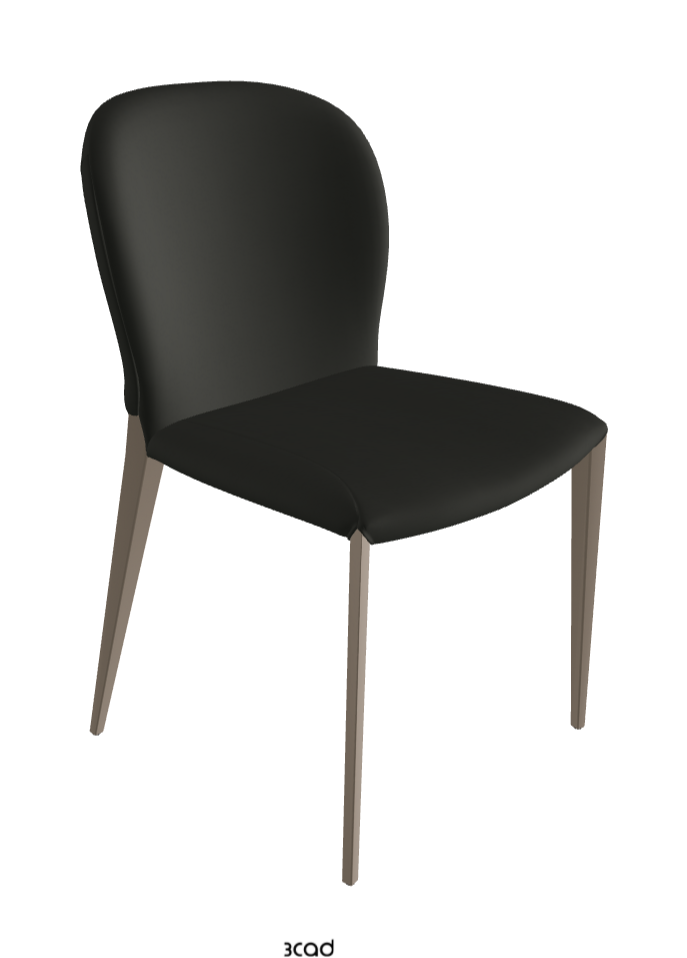 Nancy ML Dining Chair_Titanium Embossed_Soft Leather_Smoke