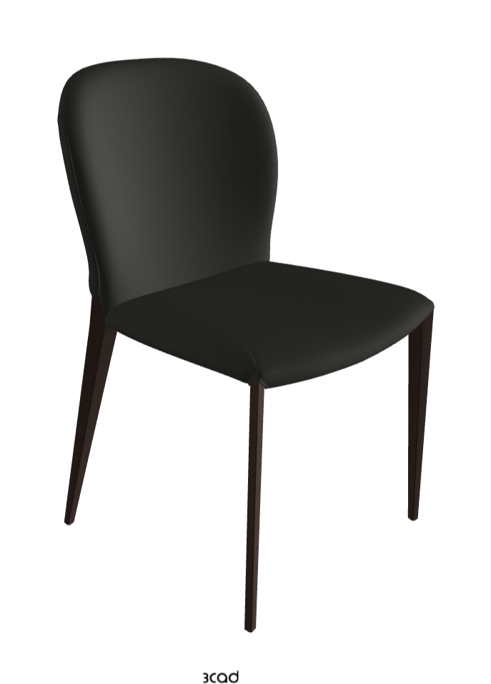 Nancy ML Dining Chair_Bronze Embossed_Soft Leather_Smoke
