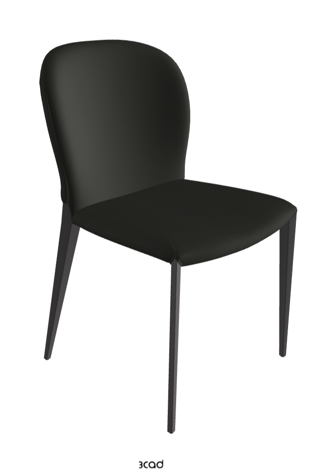Nancy ML Dining Chair_Graphite Embossed_Soft Leather_Smoke