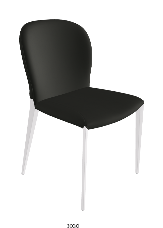 Nancy ML Dining Chair_Pearl Embossed_Soft Leather_Smoke