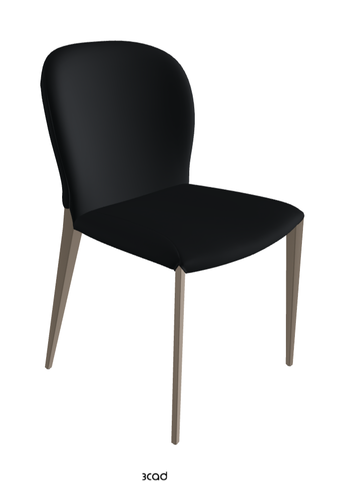 Nancy ML Dining Chair_Titanium Embossed_Soft Leather_Atlantico