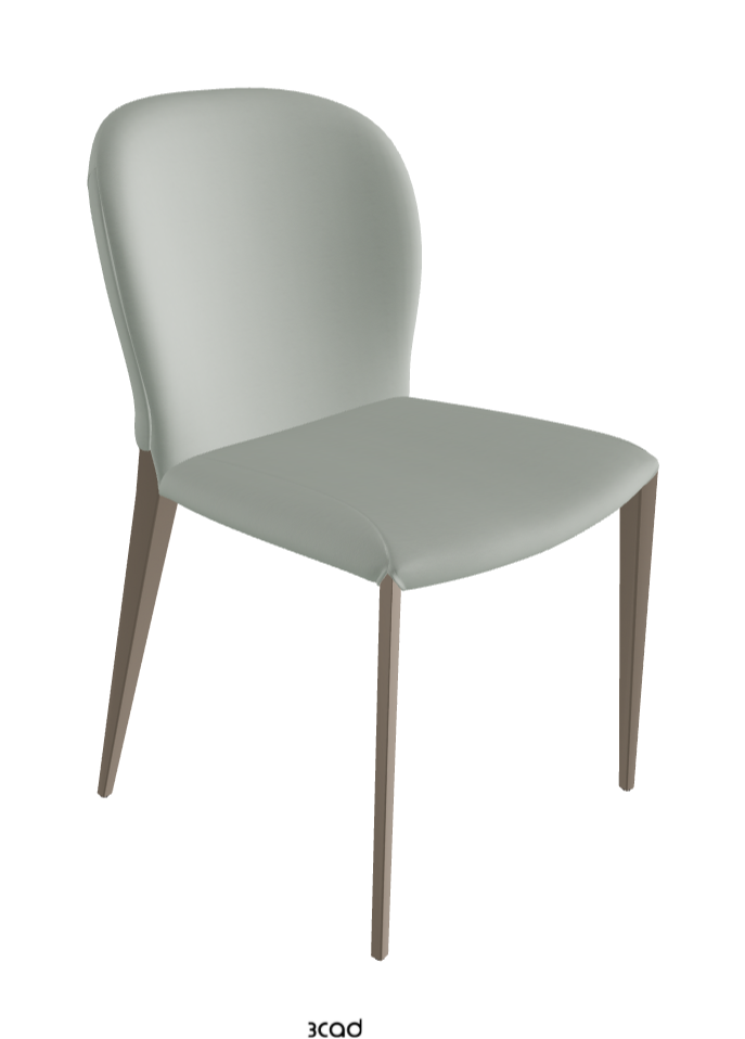 Nancy ML Dining Chair_Titanium Embossed_Soft Leather_Ice