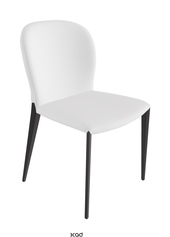 Nancy ML Dining Chair_Graphite Embossed_Soft Leather_Bianco