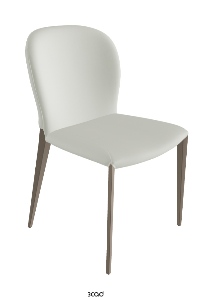 Nancy ML Dining Chair_Titanium Embossed_Soft Leather_Artico