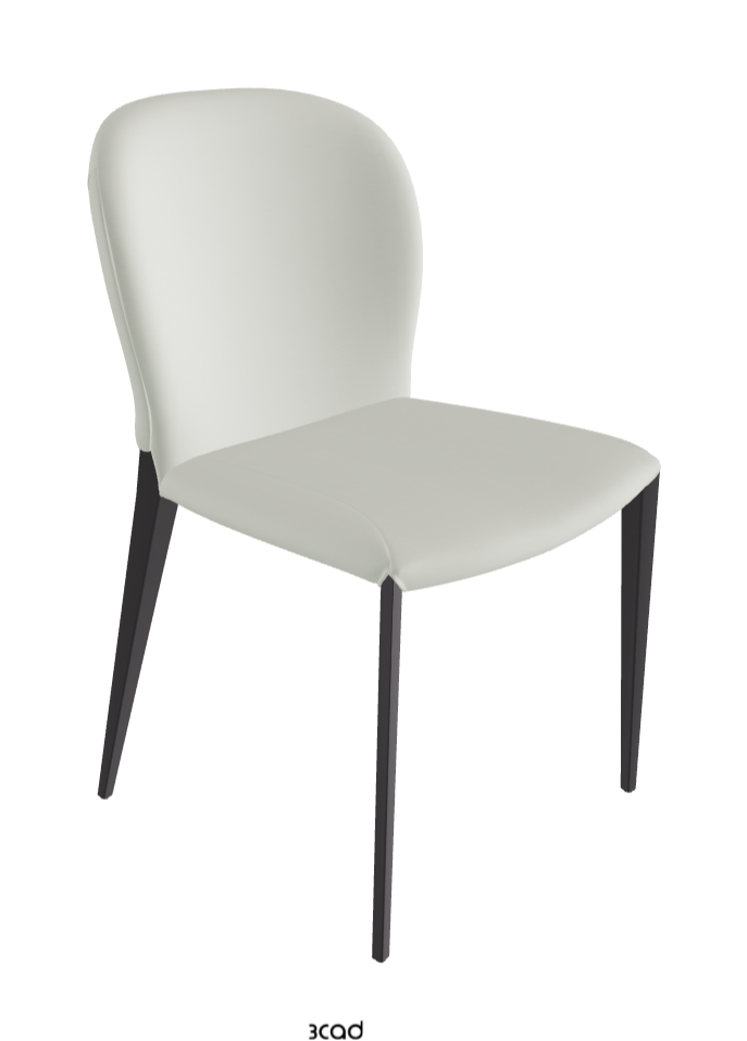 Nancy ML Dining Chair_Graphite Embossed_Soft Leather_Artico