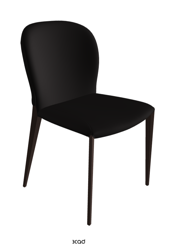 Nancy ML Dining Chair_Bronze Embossed_Synthetic Leather_Moka