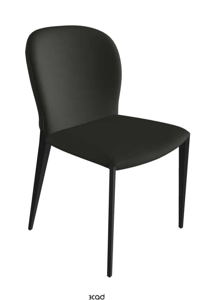 Nancy ML Dining Chair_Black Embossed_Synthetic Leather_London