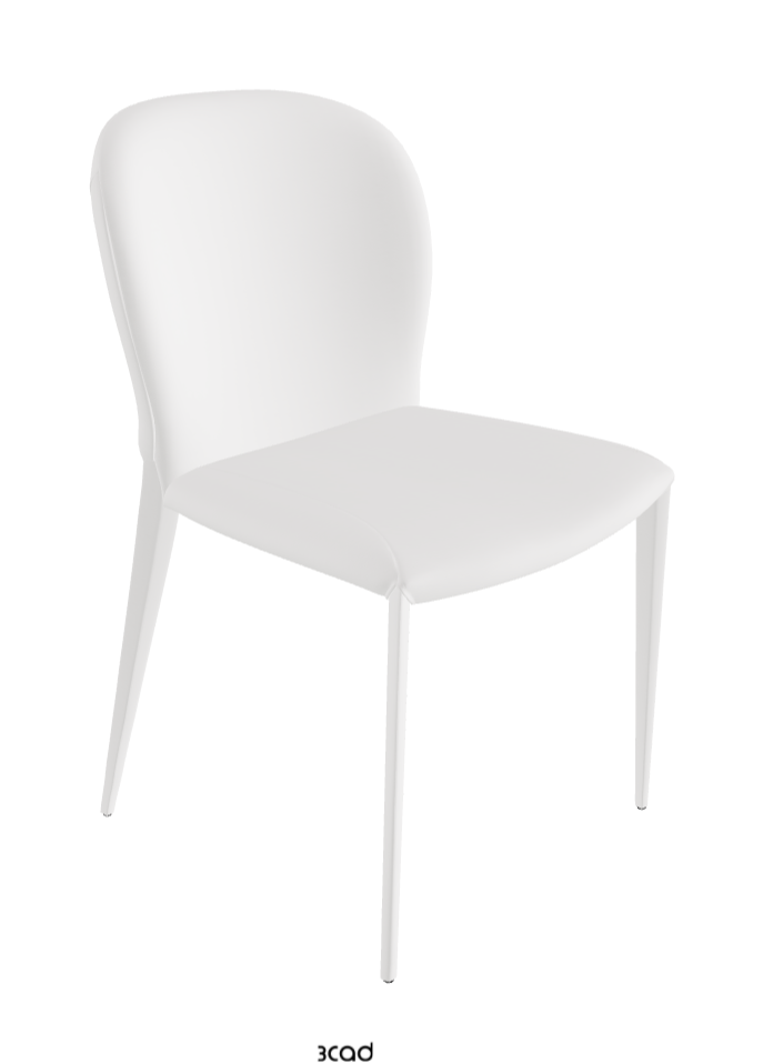 Nancy Dining Chair_Synthetic Leather_Bianco