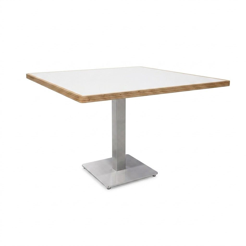 Manutti Napoli Bistro Table with Teak Border 99 × 99 × 75h cm