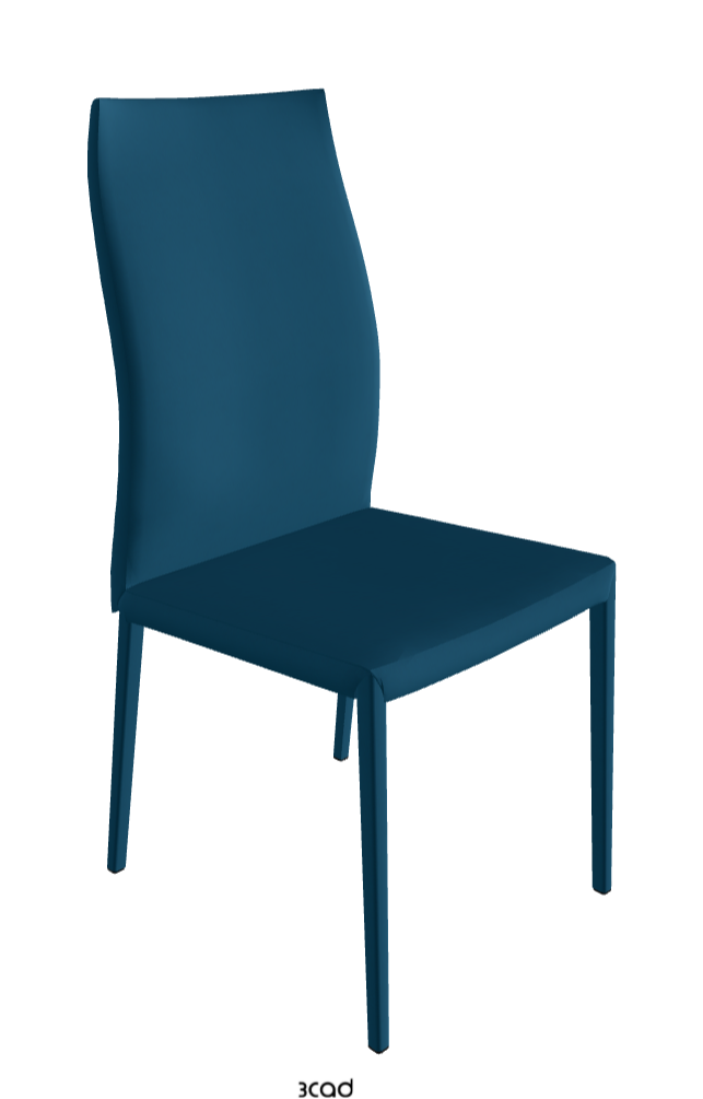 Norma Couture High Back Dining Chair_Soft Leather:_Capri