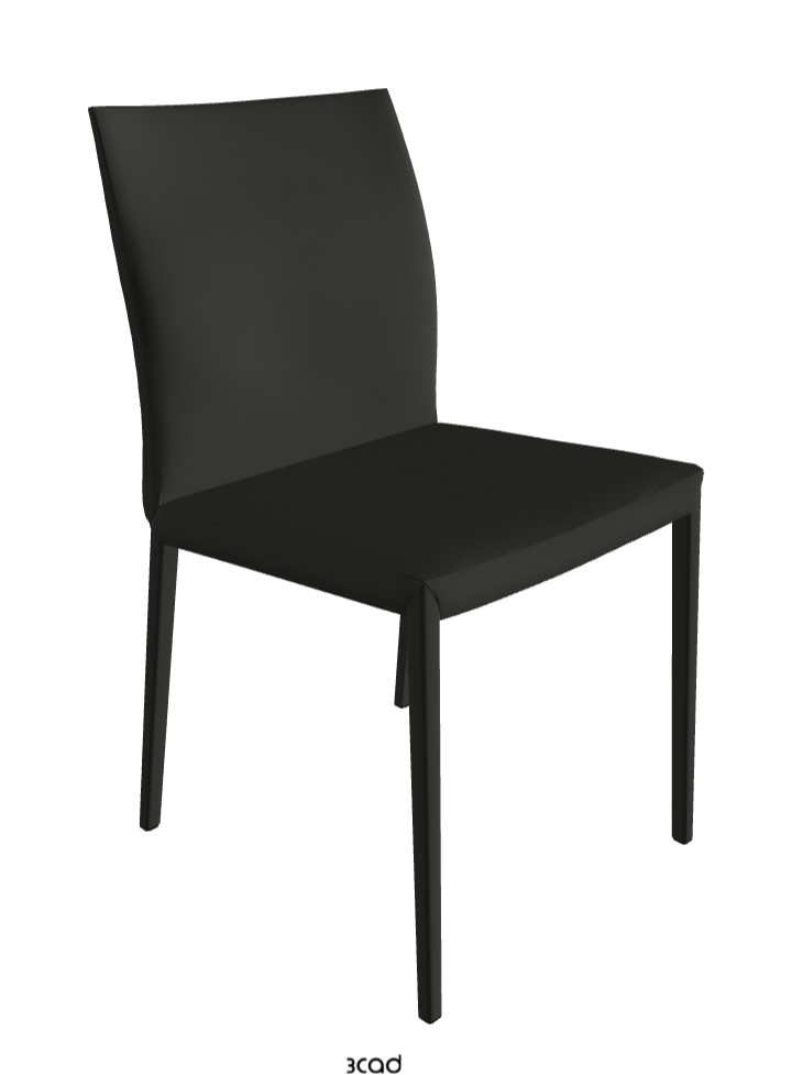 Norma Couture Standard Back Dining Chair_Soft Leather_Smoke