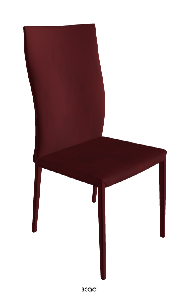 Norma High Back Dining Chair_Micro Nubuk:_Cardinal