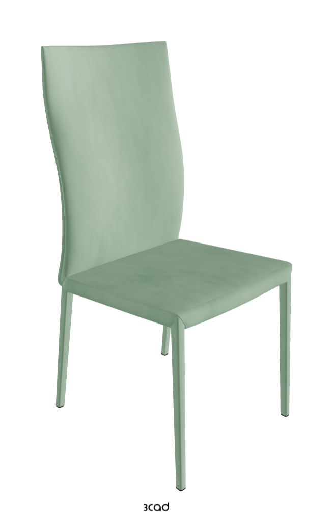 Norma High Back Dining Chair_Micro Nubuk:_Mint