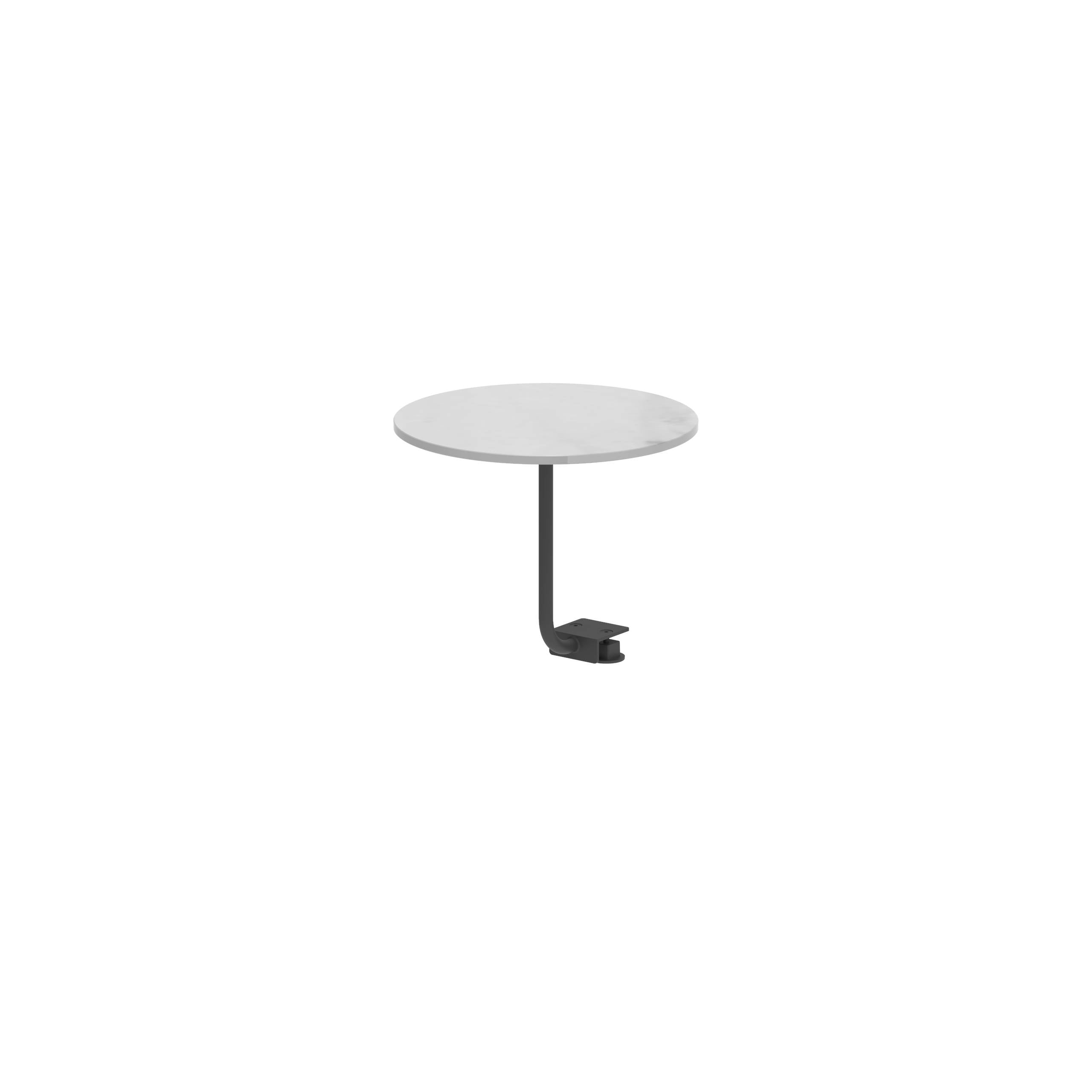 Organix Lounge Side Table Ø40cm Anthracite Ceramic Bianco Statuario