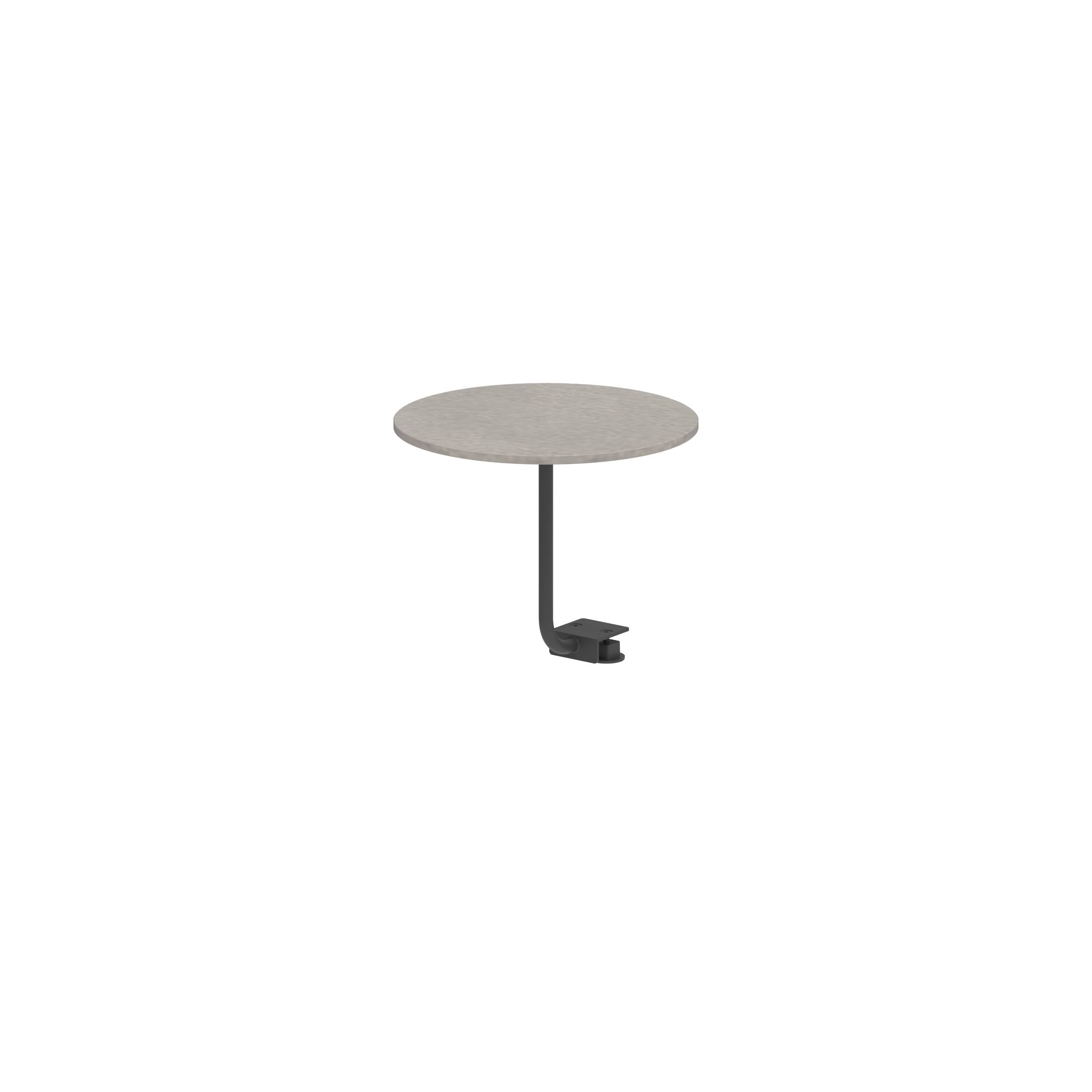 Organix Lounge Side Table Ø40cm Anthracite Ceramic Cemento Luminoso