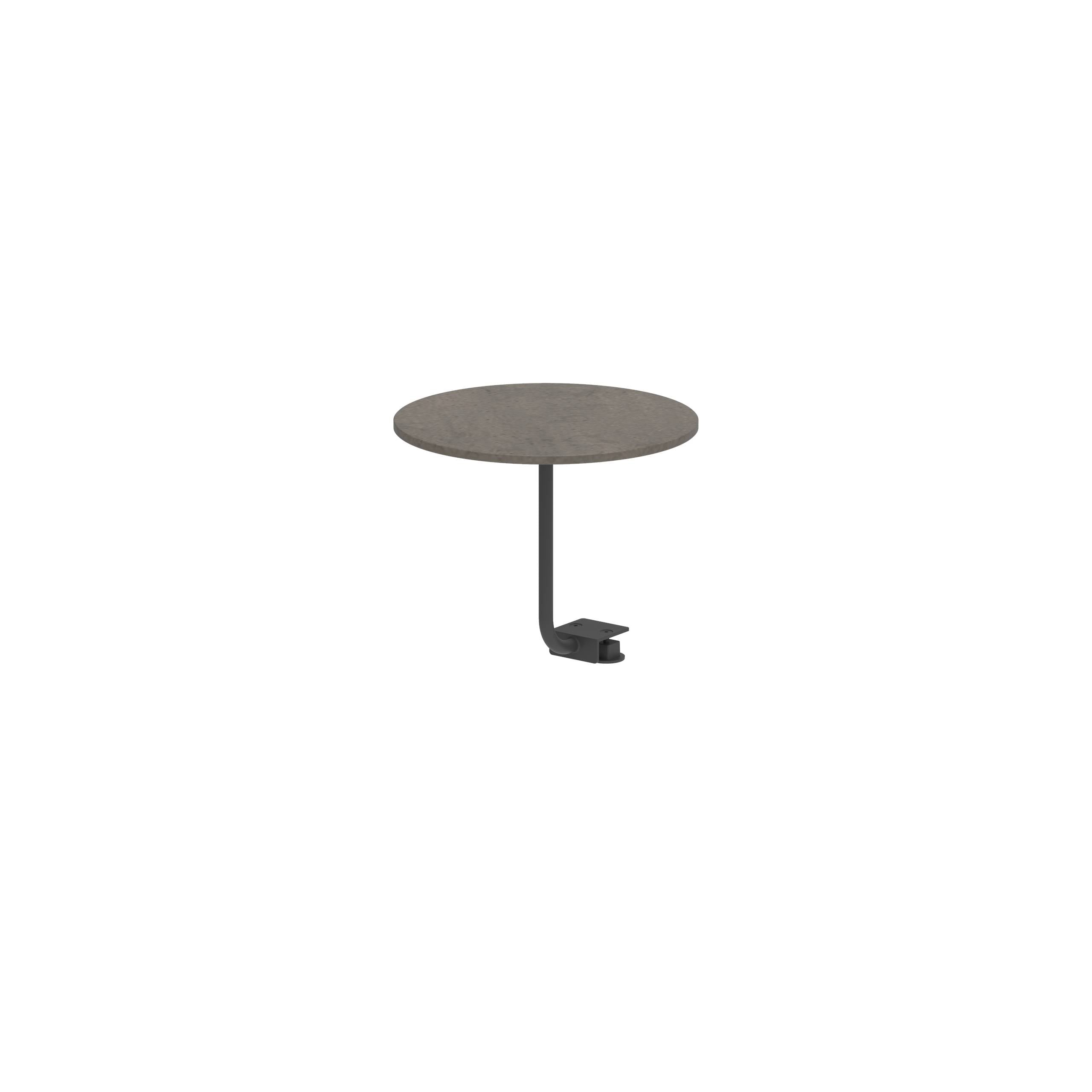 Organix Lounge Side Table Ø40cm Anthracite Ceramic Terra Marrone