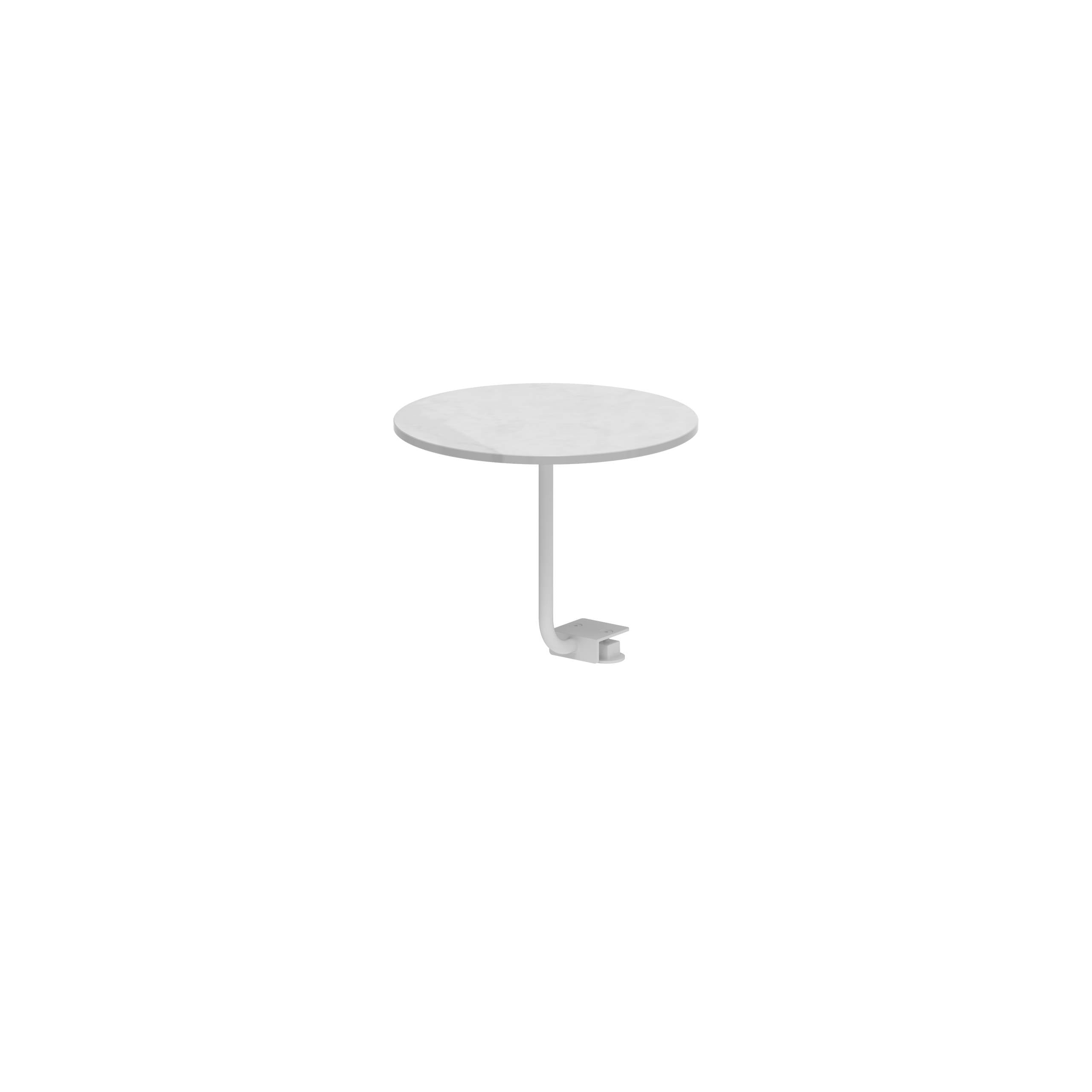 Organix Lounge Side Table Ø40cm White Ceramic Bianco Statuario
