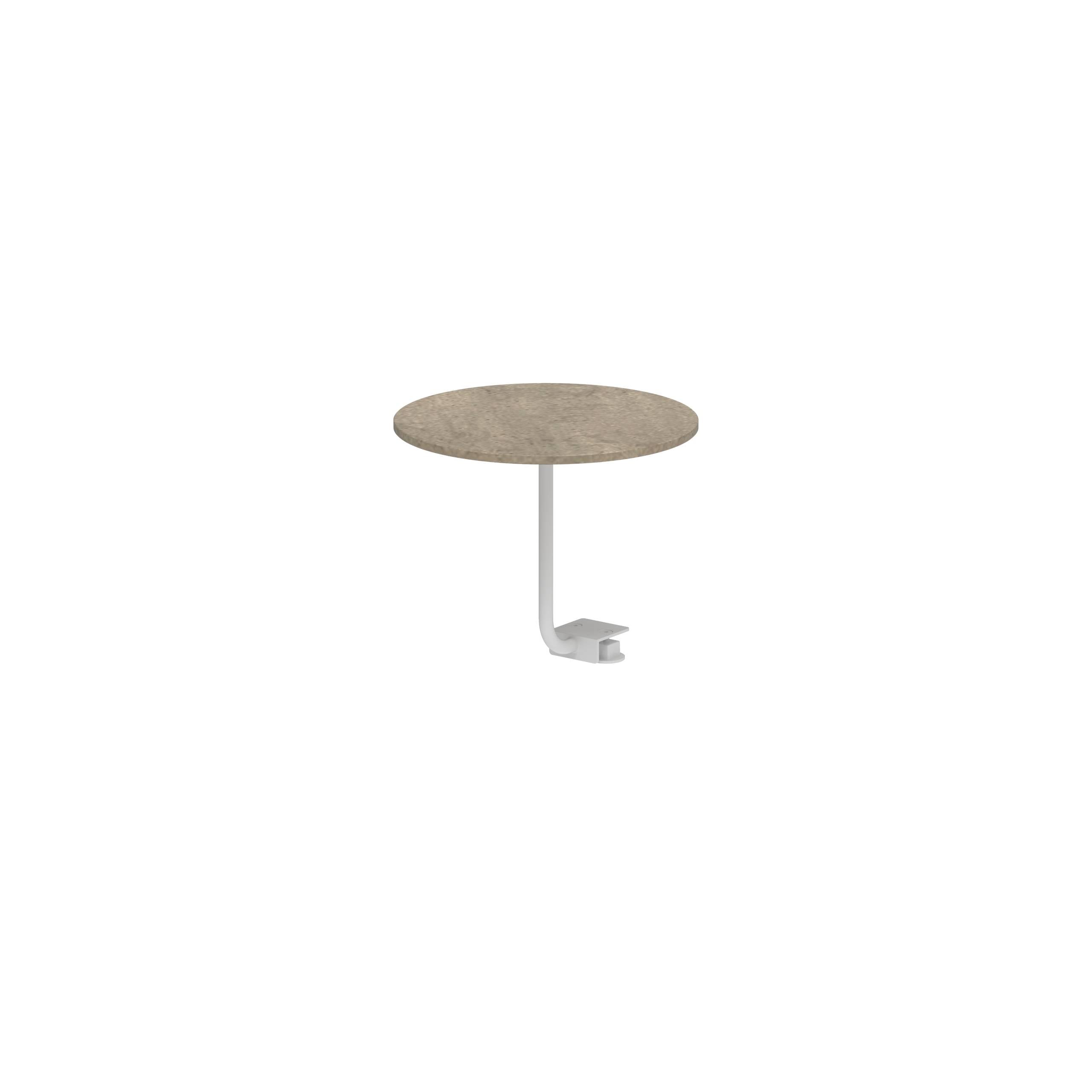 Organix Lounge Side Table Ø40cm White Ceramic Terra Sabbia