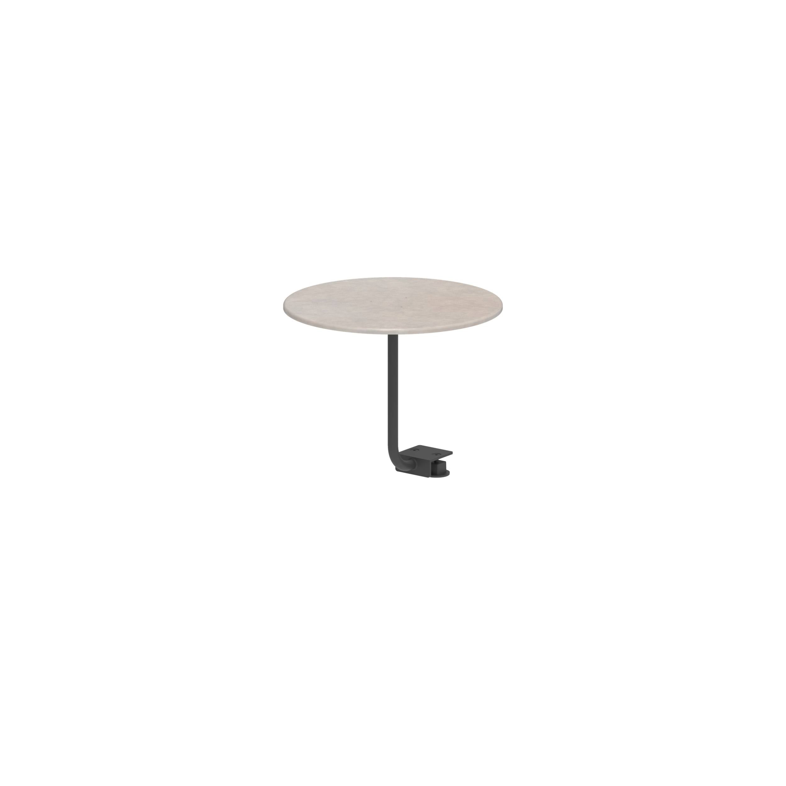 Organix Lounge Side Table Ø40cm Anthracite Lavastone Pearl