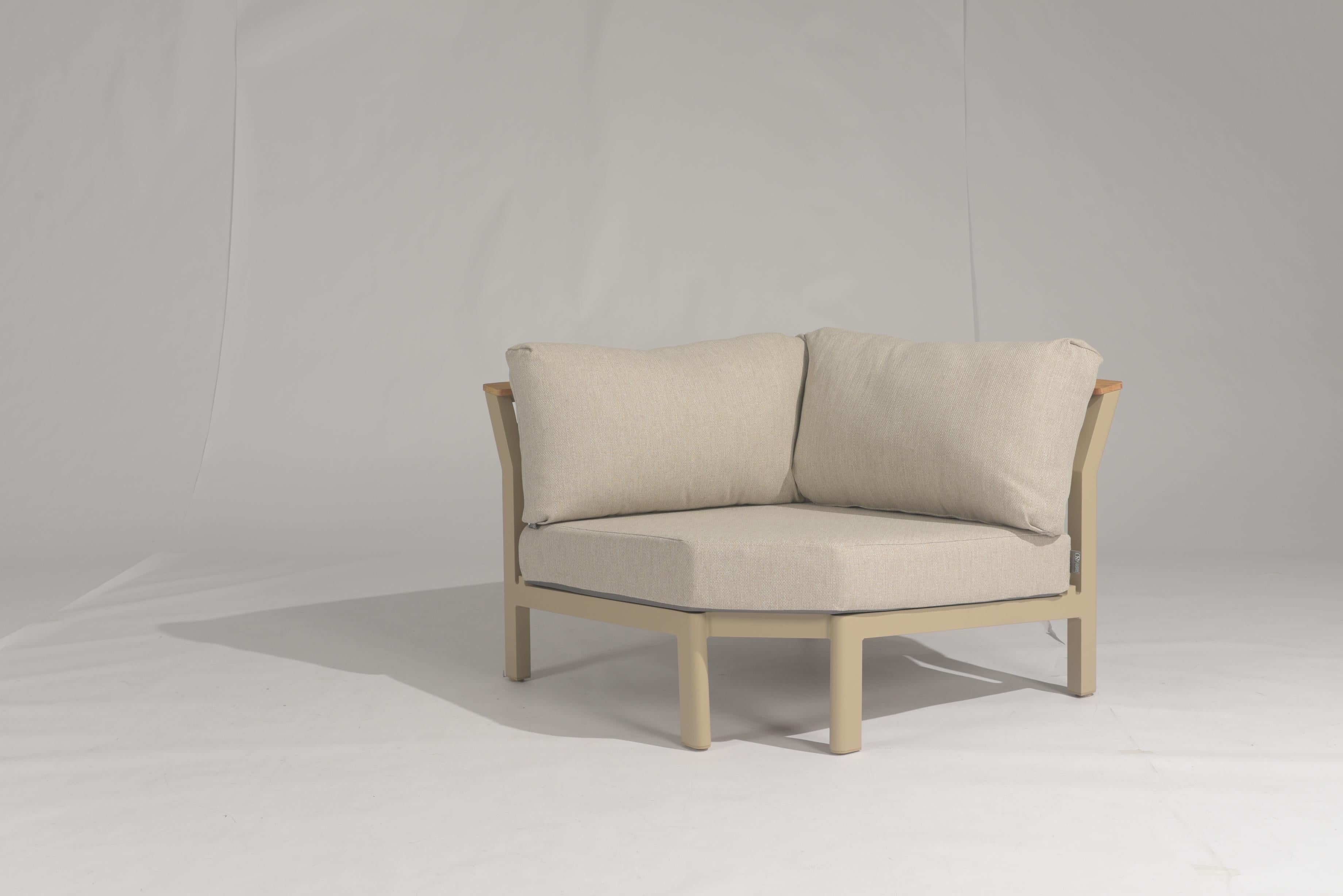 4 Seasons Outdoor Olivia modular latte XL corner with 3 cushions