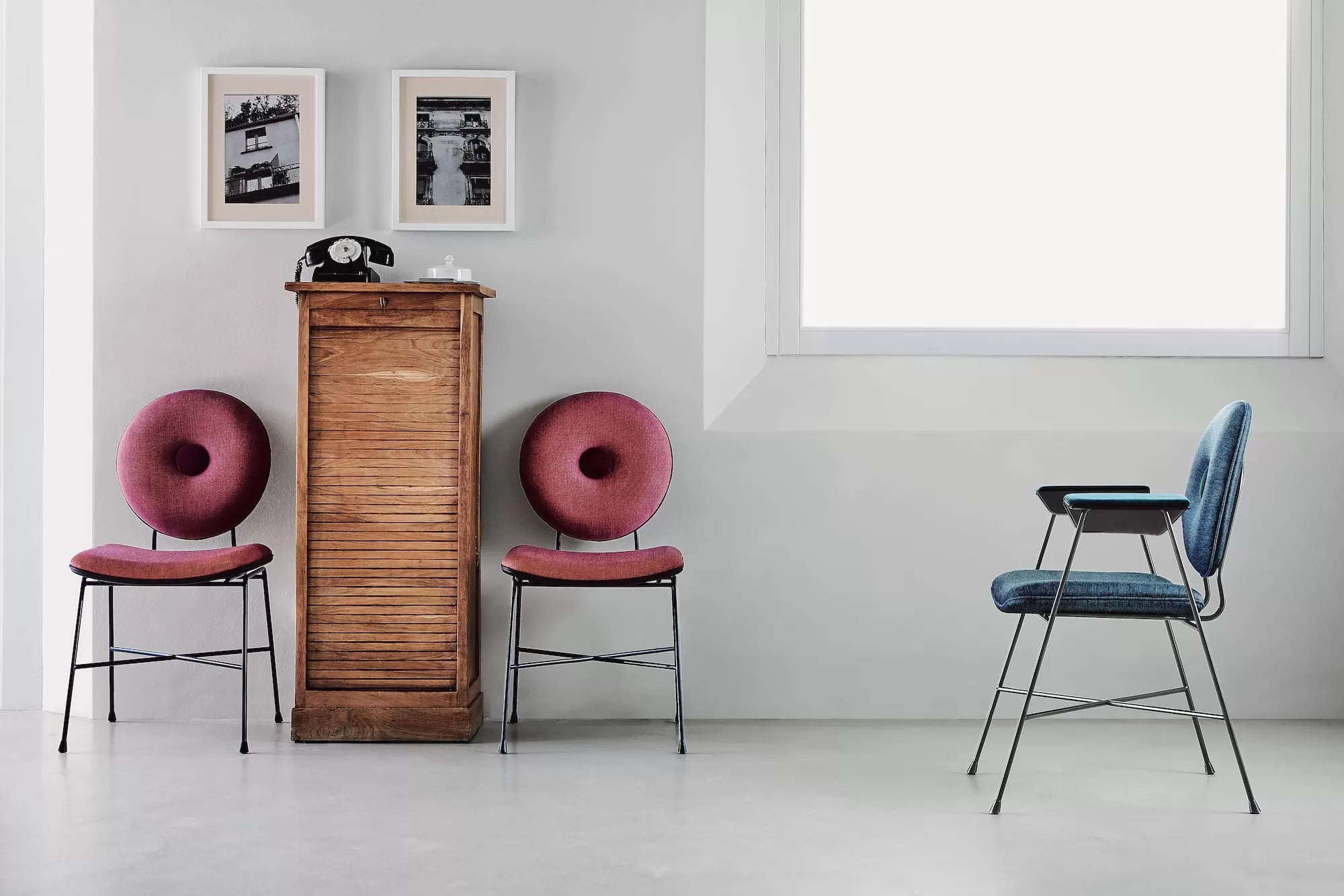 Bontempi Casa Penelope Chair With Metal Frame & Arms