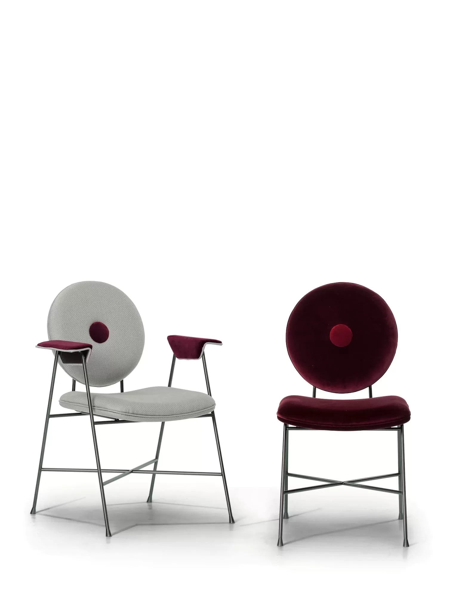 Bontempi Casa Penelope Chair With Metal Frame & Arms