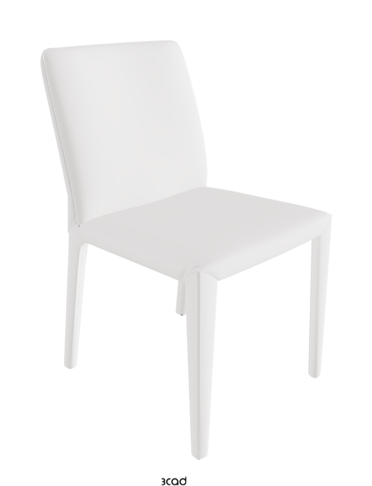 Penelope Dining Chair_Synthetic Leather_Bianco