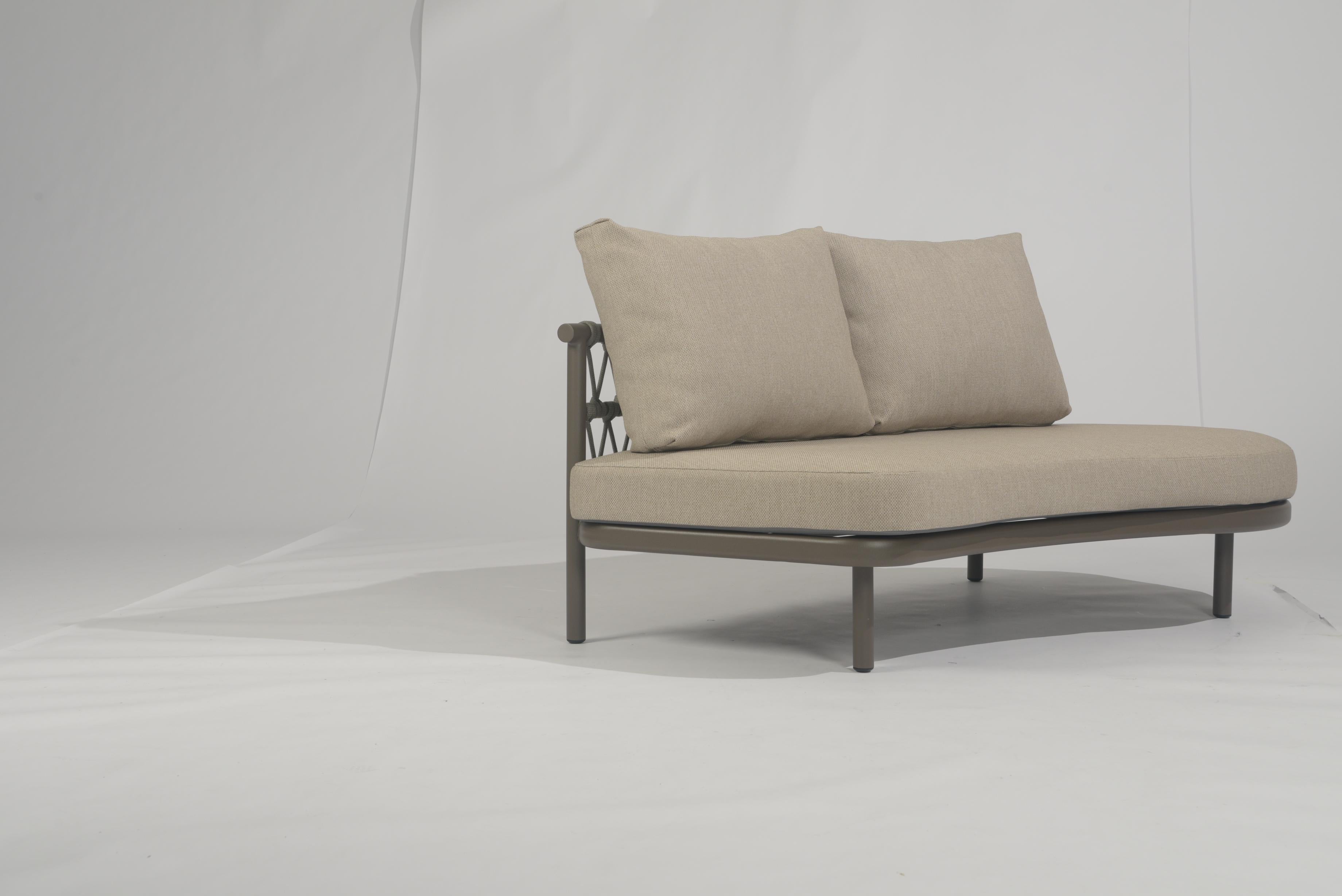 4 Seasons Outdoor Piacenza Terre 2 Seater Sofa Right + Left Arm With 3 cushions