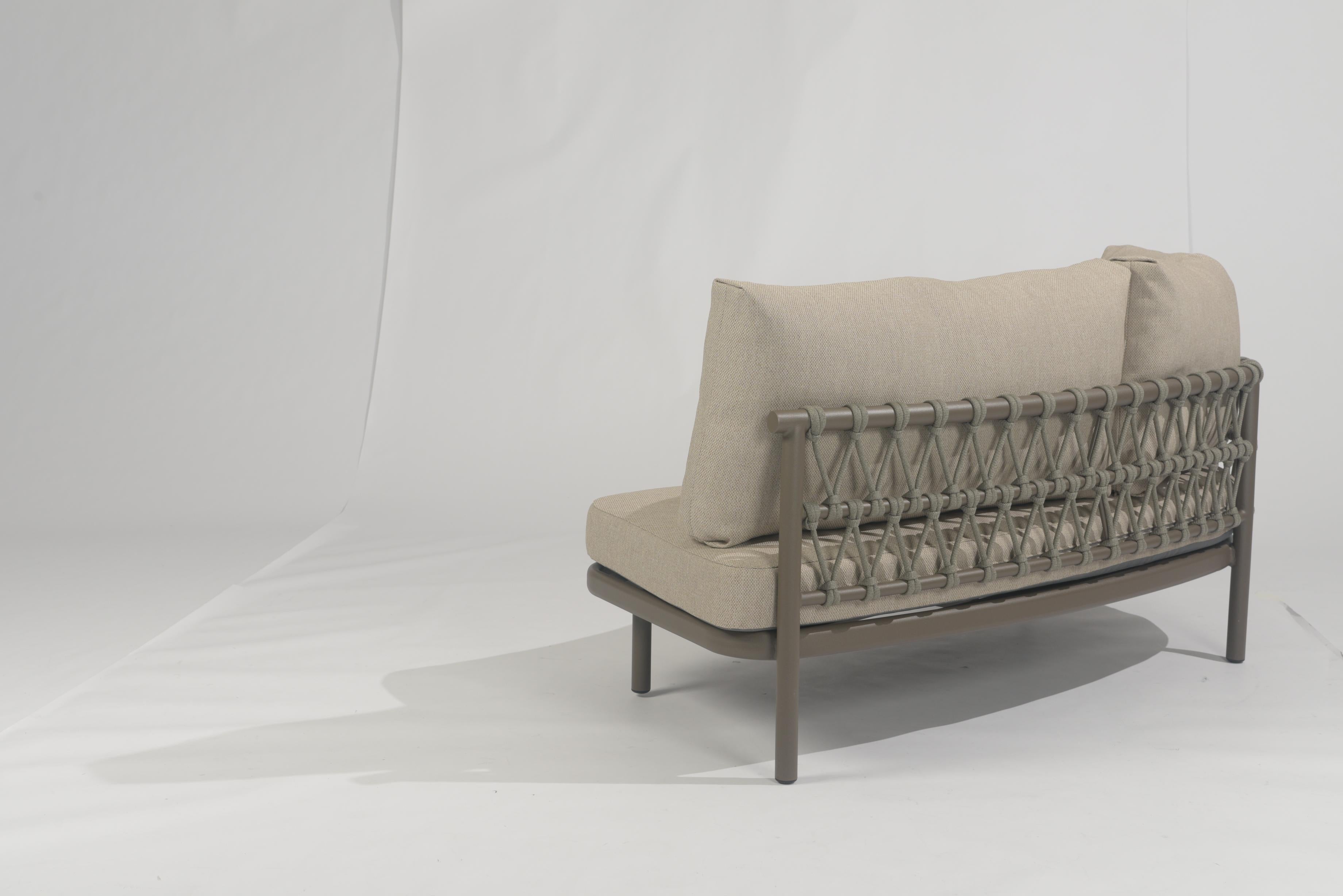 4 Seasons Outdoor Piacenza Terre 2 Seater Sofa Right + Left Arm With 3 cushions