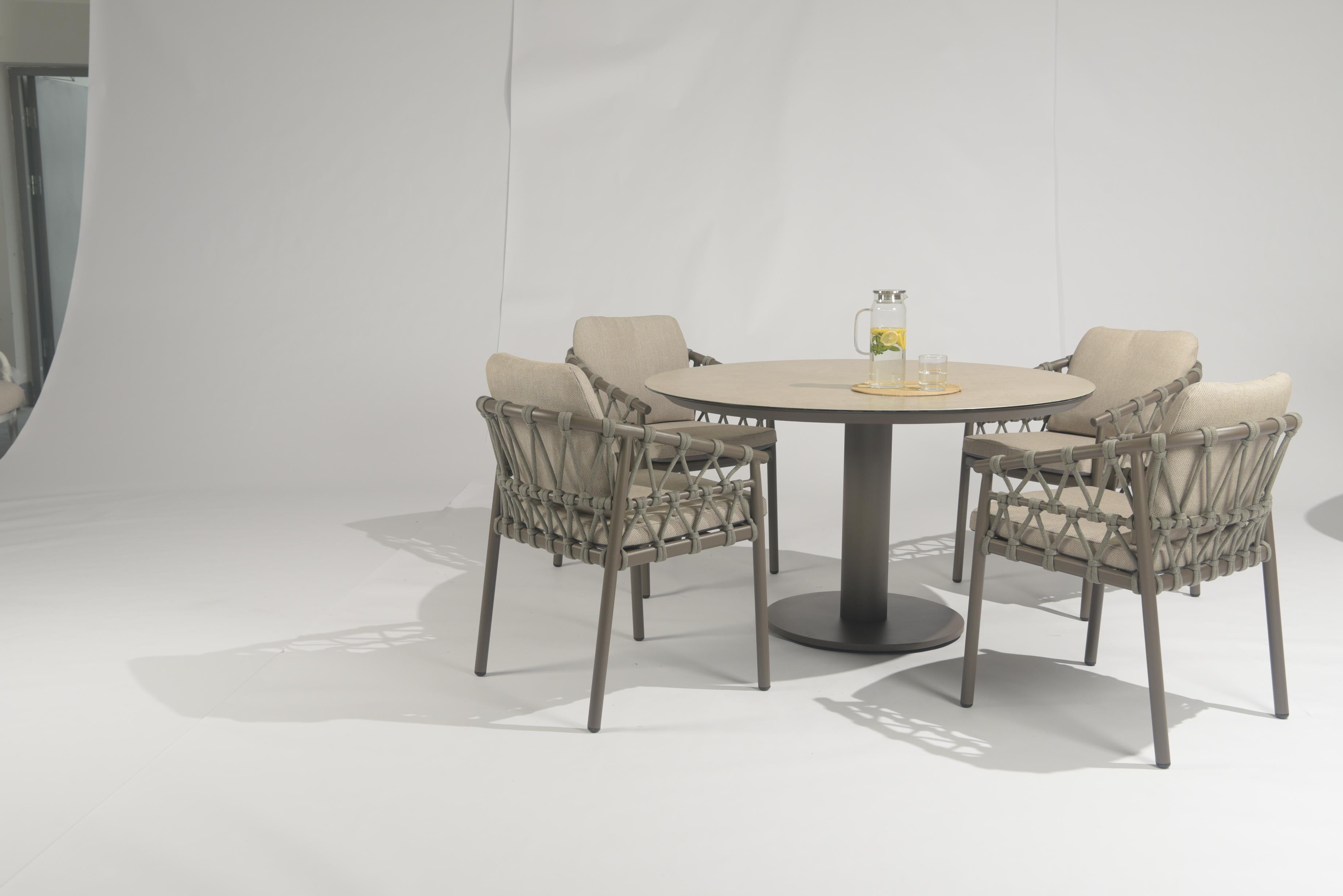 4 Seasons Outdoor Piacenza 4 Seat with Sarah 120cm Ceramic Dining Table