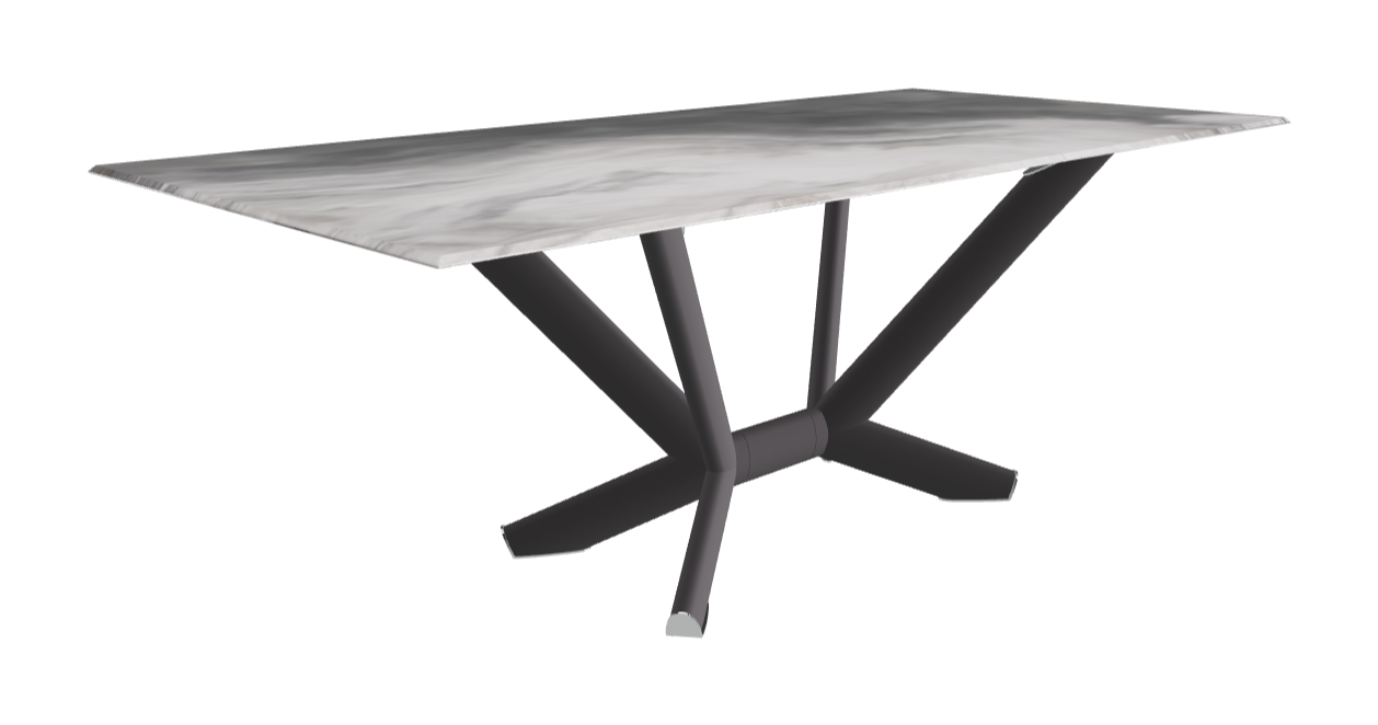 Cattelan Italia Planer Crystalart Rectangular & Barrel-Shaped Dining Table