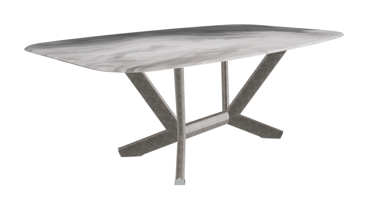 Cattelan Italia Planer Crystalart Rectangular & Barrel-Shaped Dining Table