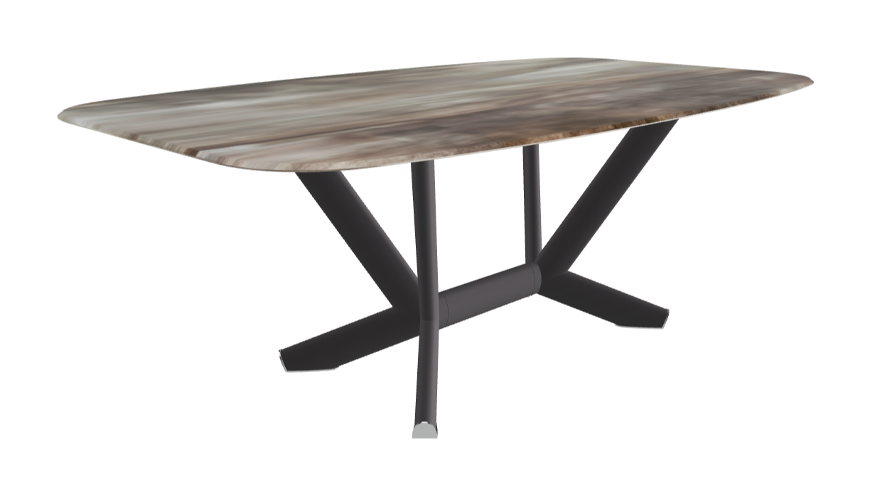 Cattelan Italia Planer Crystalart Rectangular & Barrel-Shaped Dining Table