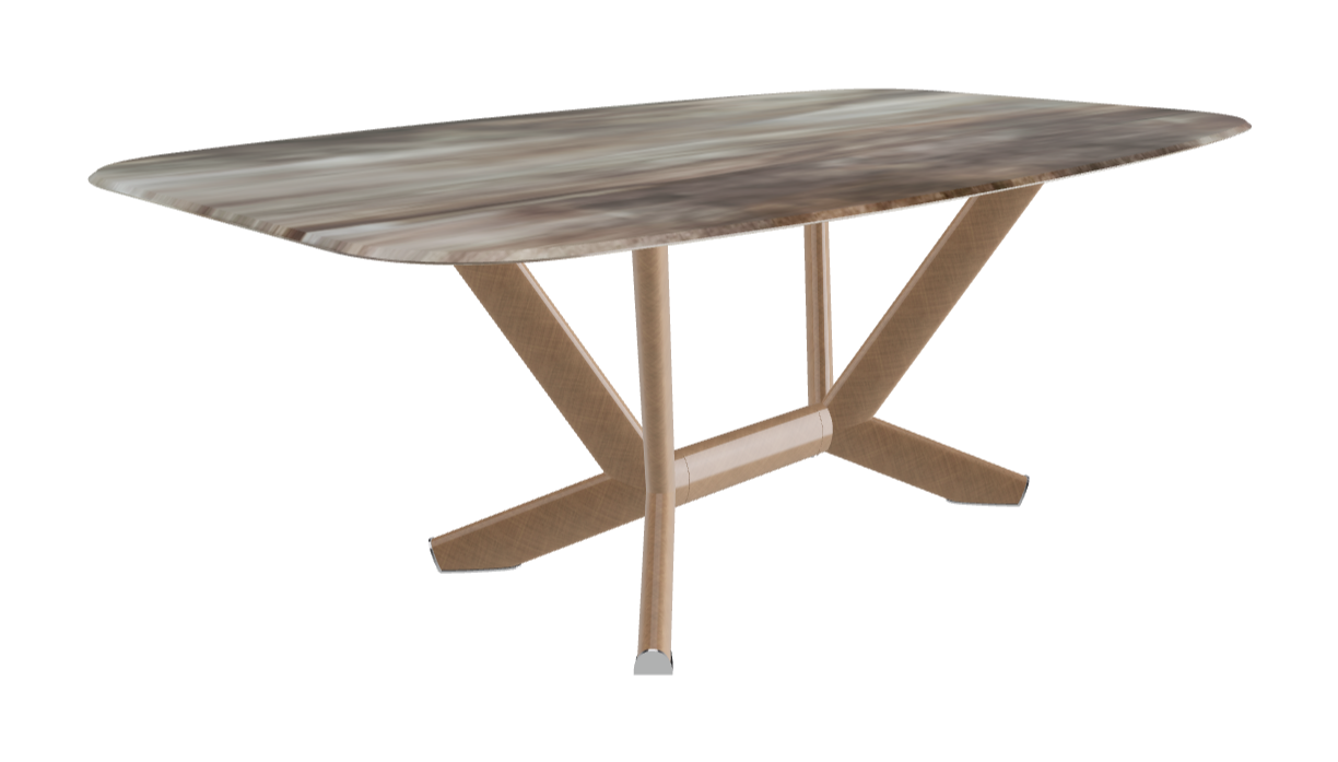 Cattelan Italia Planer Crystalart Rectangular & Barrel-Shaped Dining Table