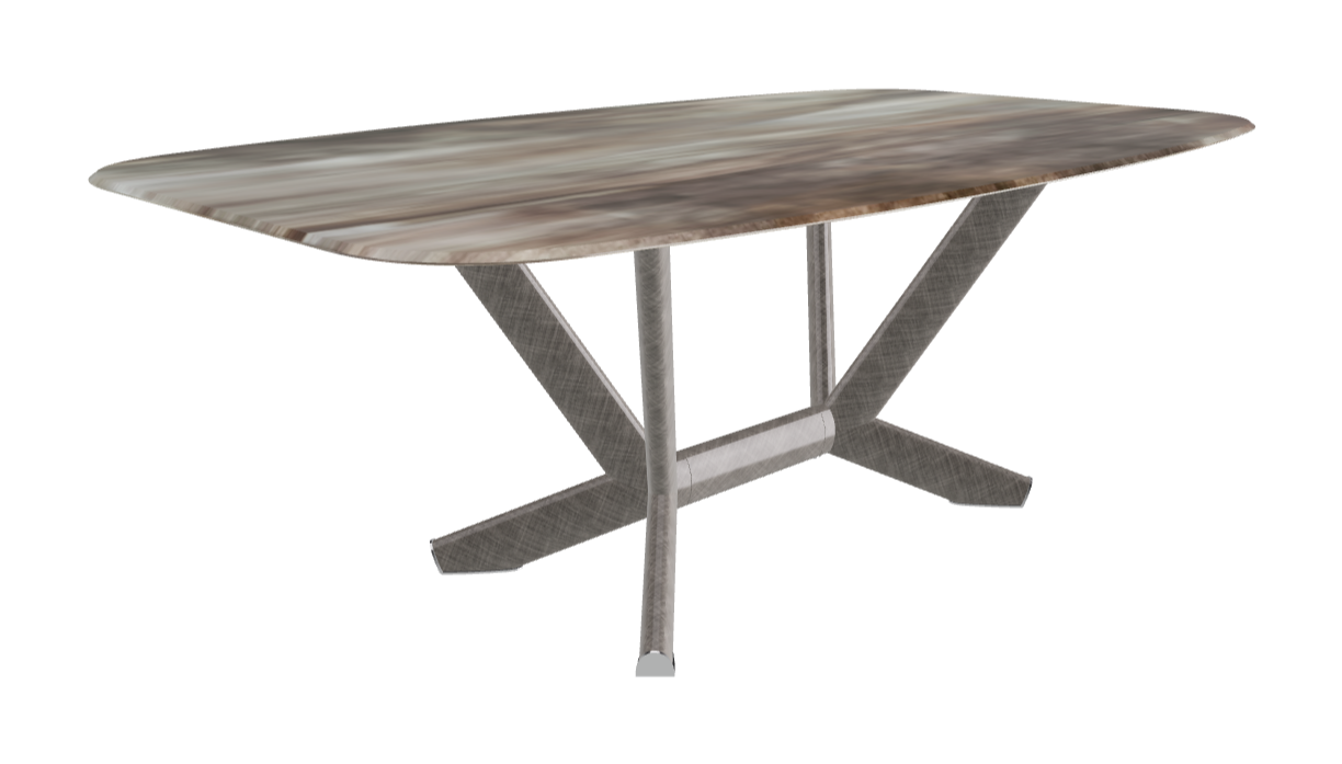Cattelan Italia Planer Crystalart Rectangular & Barrel-Shaped Dining Table