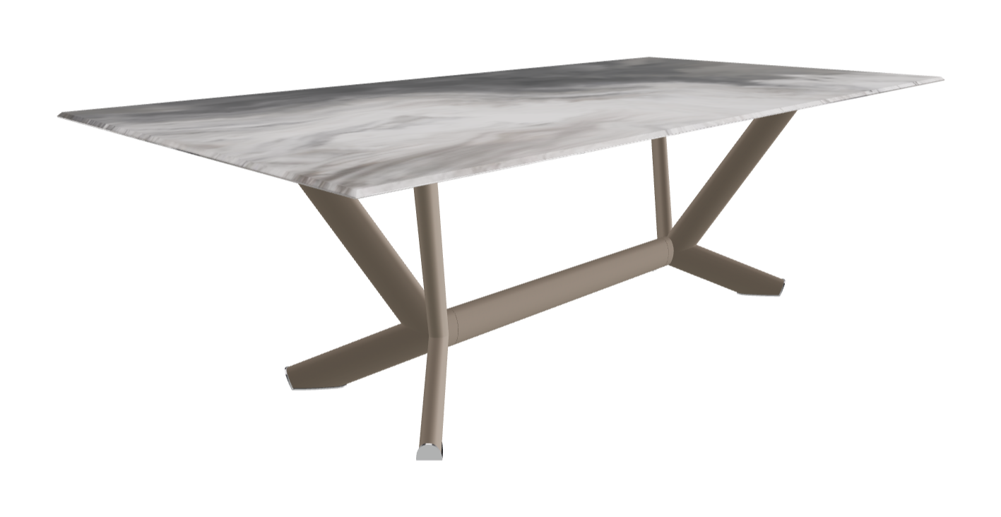 Cattelan Italia Planer Crystalart Rectangular & Barrel-Shaped Dining Table