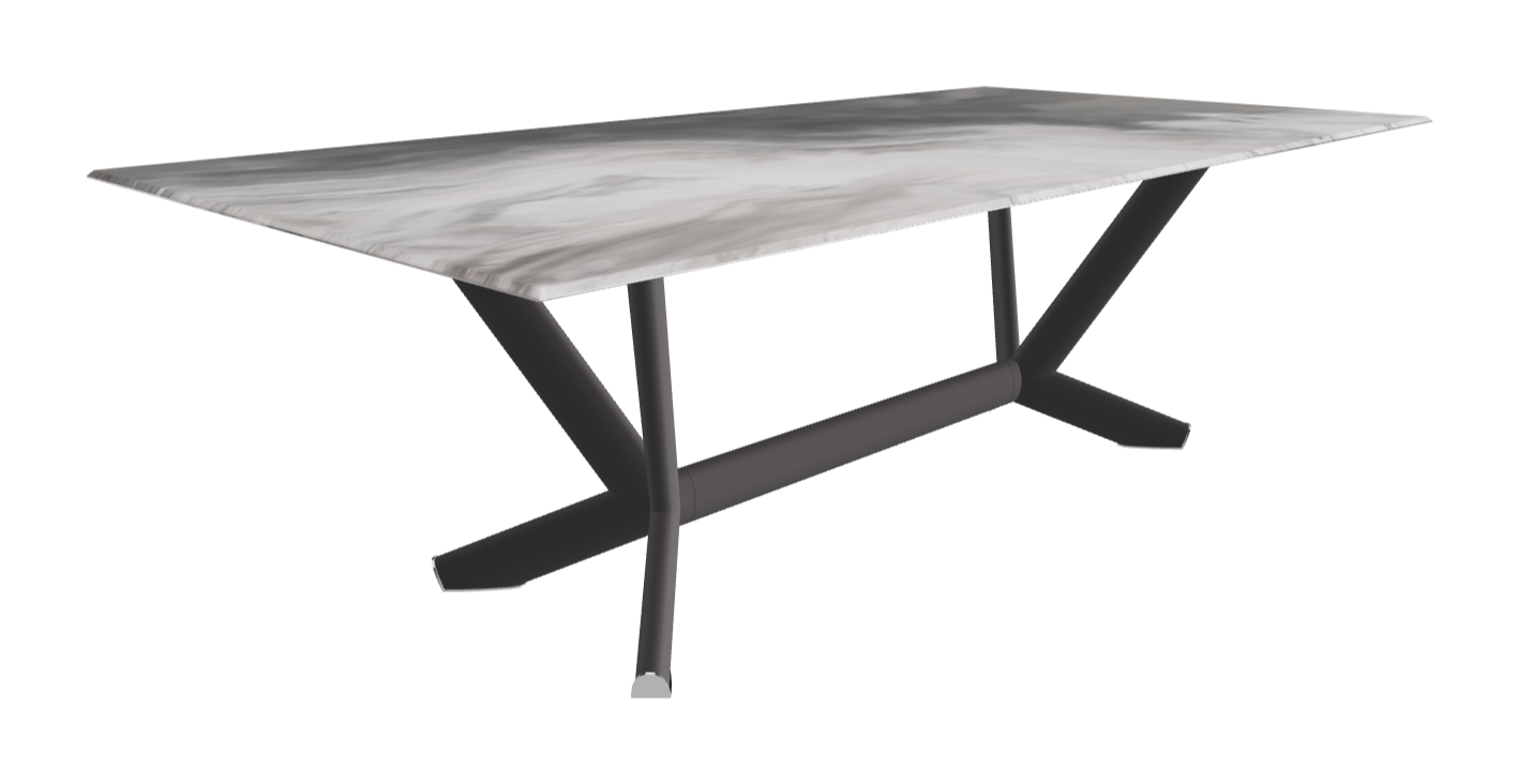 Cattelan Italia Planer Crystalart Rectangular & Barrel-Shaped Dining Table