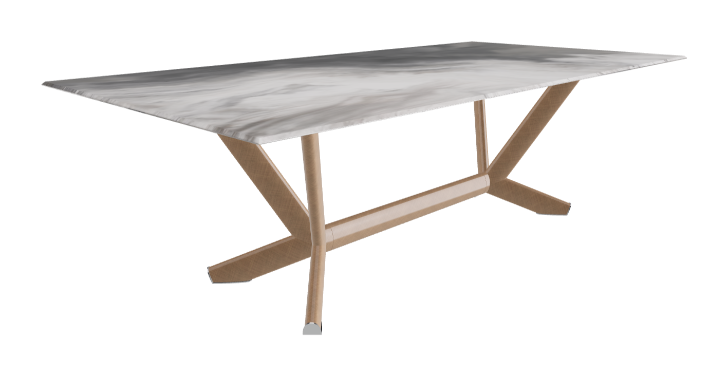 Cattelan Italia Planer Crystalart Rectangular & Barrel-Shaped Dining Table