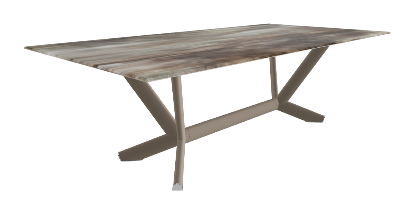 Cattelan Italia Planer Crystalart Rectangular & Barrel-Shaped Dining Table