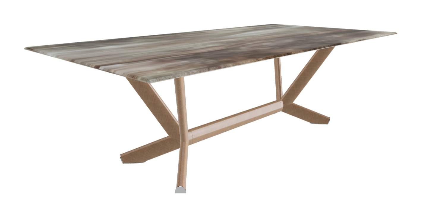 Cattelan Italia Planer Crystalart Rectangular & Barrel-Shaped Dining Table