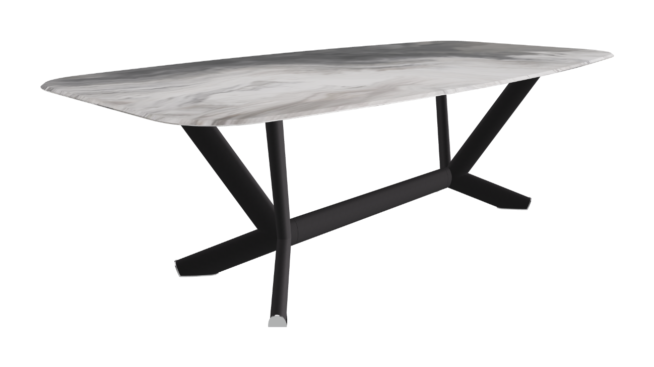 Cattelan Italia Planer Crystalart Rectangular & Barrel-Shaped Dining Table
