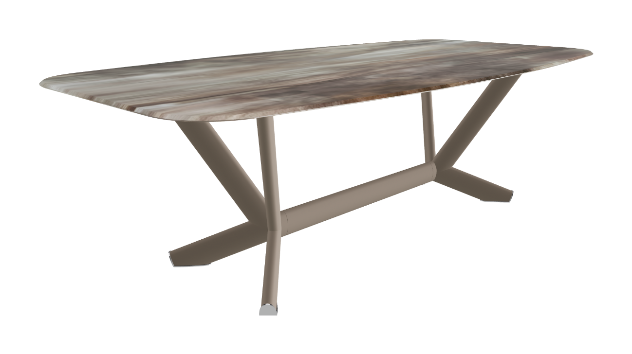 Cattelan Italia Planer Crystalart Rectangular & Barrel-Shaped Dining Table