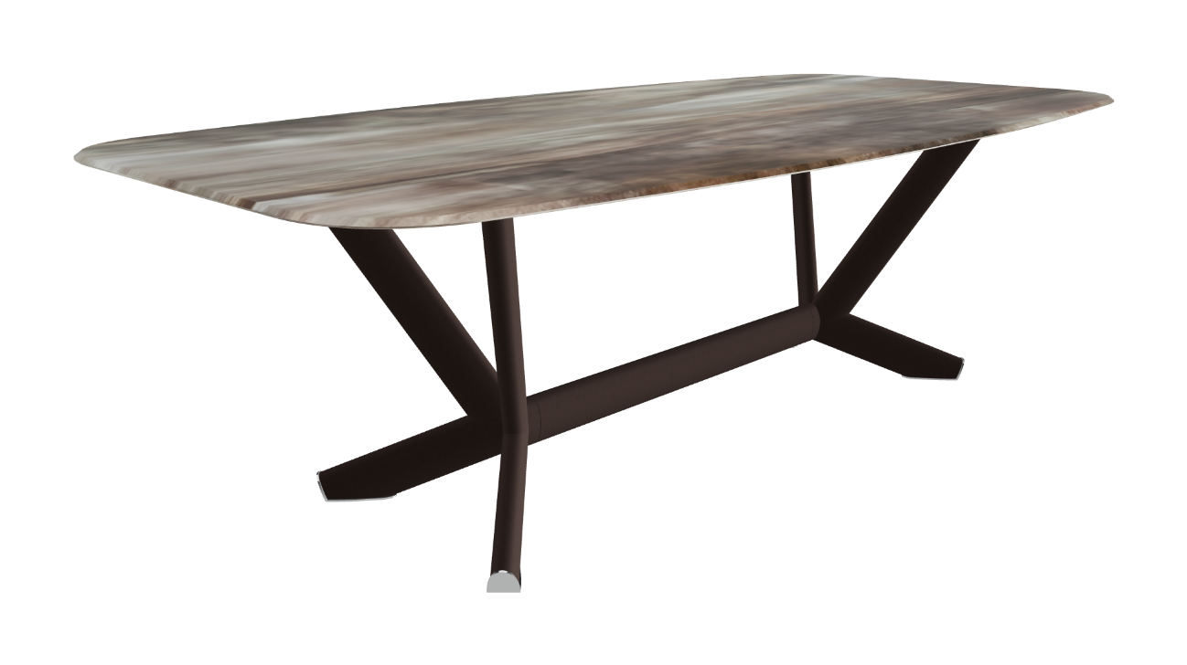 Cattelan Italia Planer Crystalart Rectangular & Barrel-Shaped Dining Table