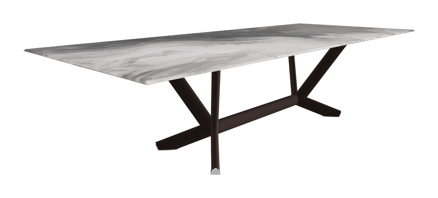 Cattelan Italia Planer Crystalart Rectangular & Barrel-Shaped Dining Table